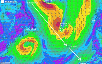 Windanimationskarte vom 29.3.2017